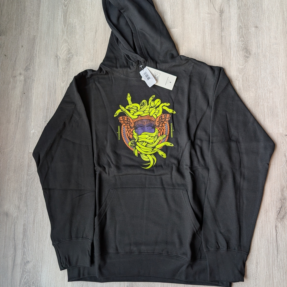 Crooks & Castles Black Hoodie with Neon Graphic